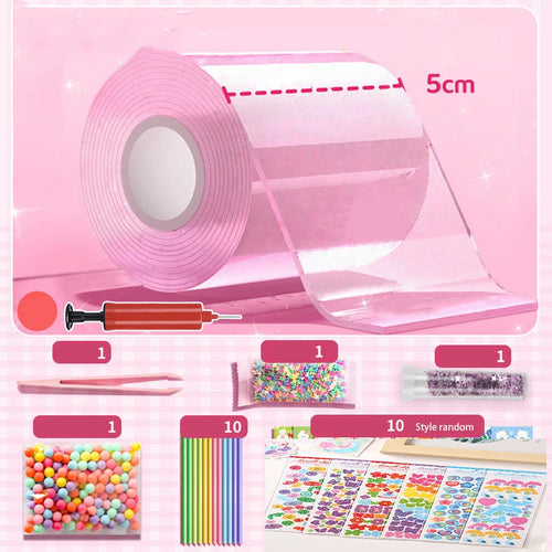 PET Nano Glue Kneading Music Blowing Bubble Full Set Of Nano Tape