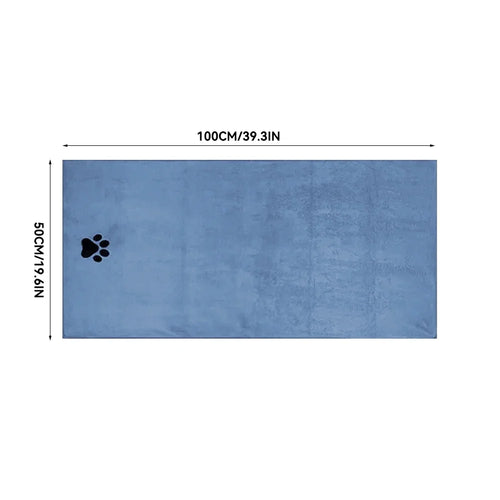 3 Size Options Microfiber Pet Bath Towel Embroidered Super Soft