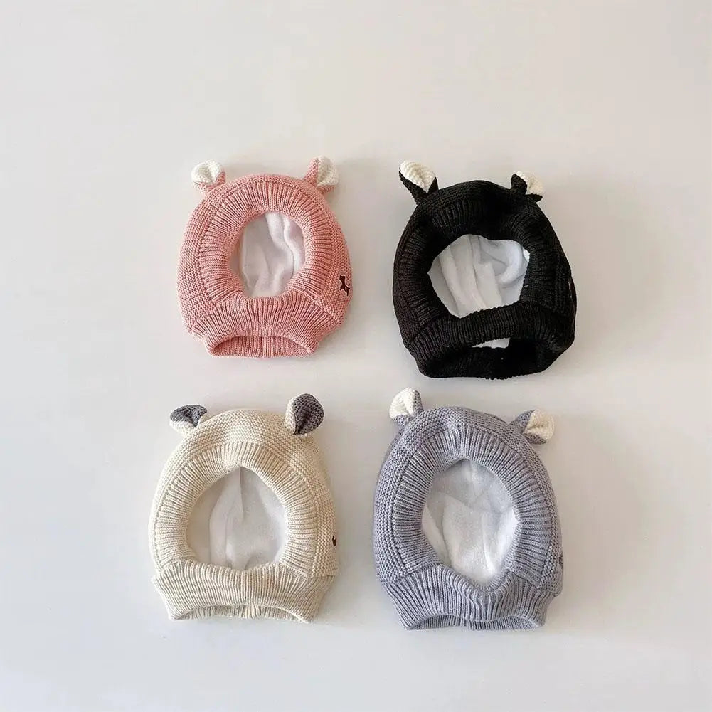New Quiet Dog Ear Muffs Noise Protection Pet Ears Covers Knitted Hat