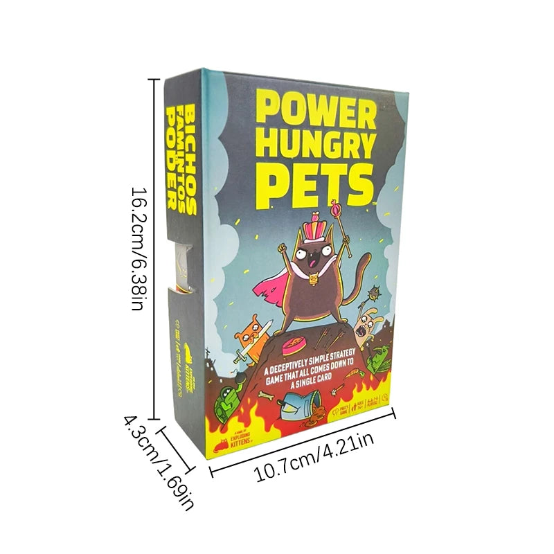 Power Hungry Pets Card Game Board Game Family Party Strategy Cards