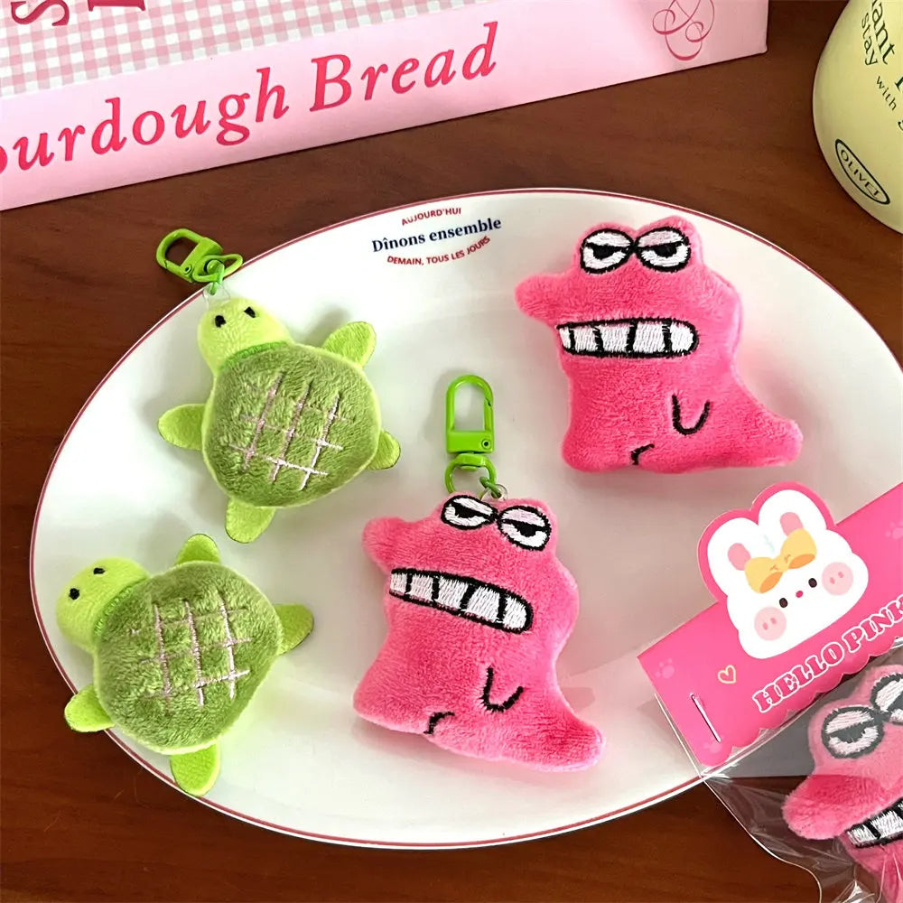 1/4 Pcs Cute Pet Brooch Pendant Cartoon Plush Crocodile Turtle Doll