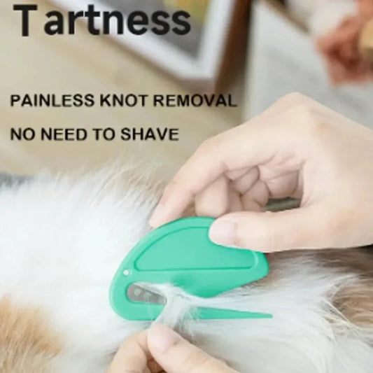 Multicolor Pet Knot Cutter Hair Remover Stainless Steel Painless Safe