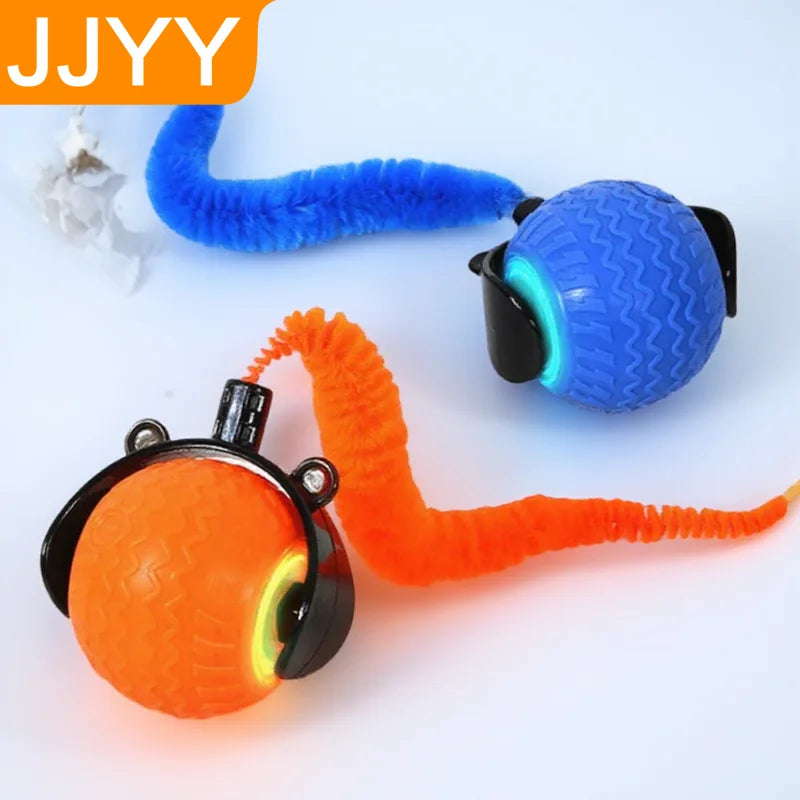 Automatic Rotating Smart LED Interactive Cat Teasing Ball Obstacle