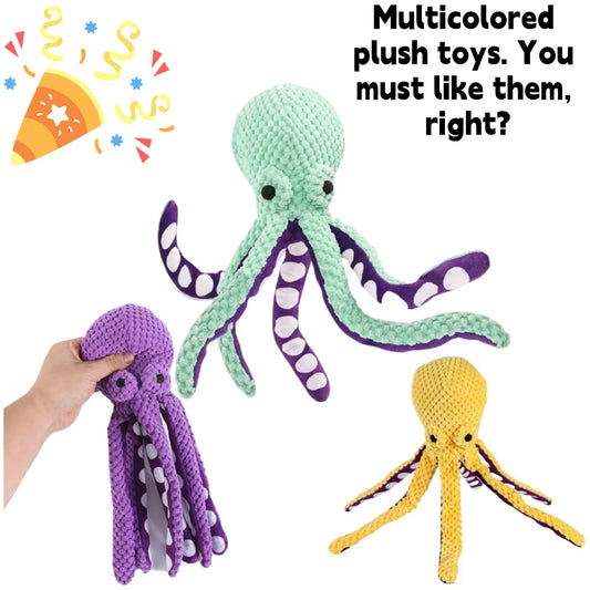 Pet supplies big octopus tough bite toy for gnawing and amusing; large