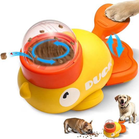 New Cute Duck Automatic Pet Feeder for Cats Dogs Smart Interactive