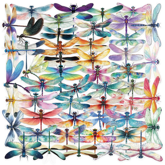 50pcs Dragonfly Waterproof Doodle Stickers Colorful Decorations for