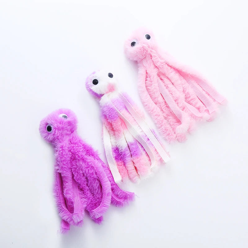 Cat toy Cute octopus plush toy bite resistant teeth interactive play