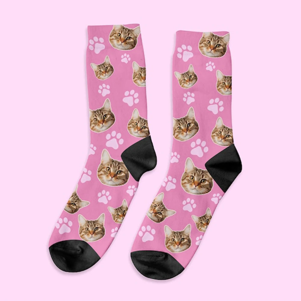 Custom Socks Cat 3D Print Men/Women Socks Casual Funny Novelty DIY