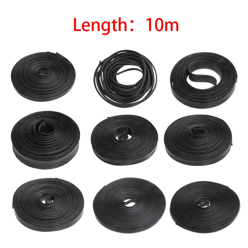 5M Tight PET Expandable Cable Sleeves Wire Gland Cables Protection