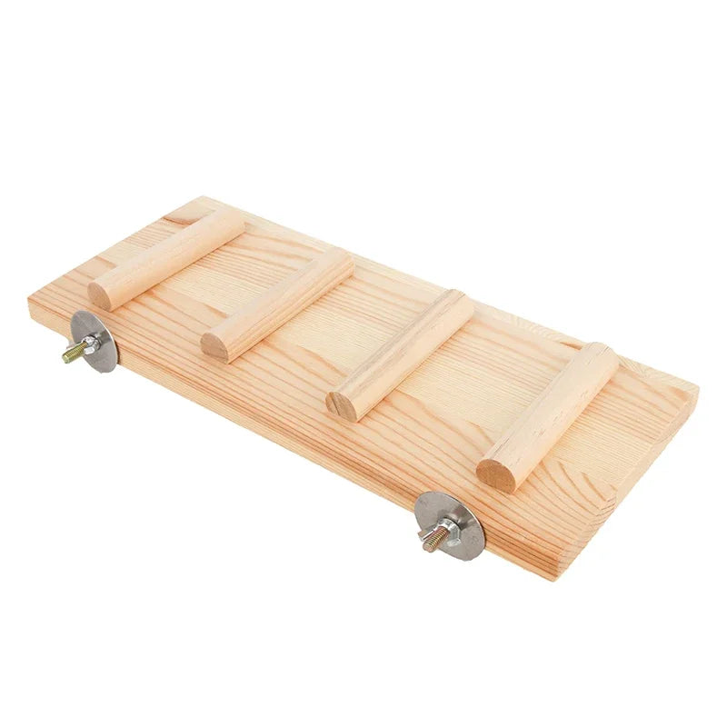 1Pc Pet Bird Parrot Wood Platform Stand Rack Toy Hamster Branch