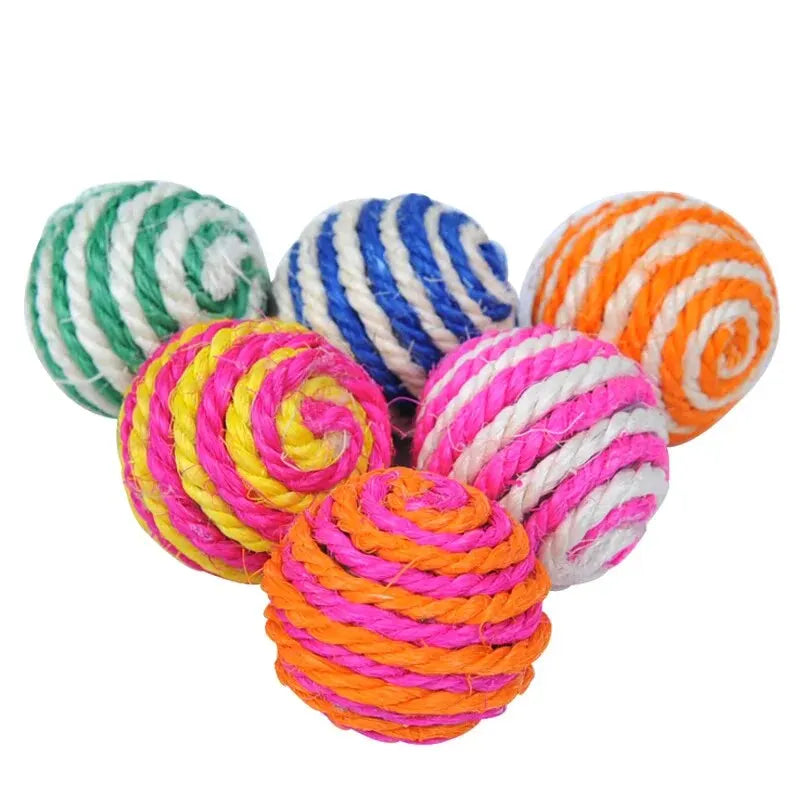 4 PCS Balls Interactive Pet Toys for Cats Kitten Dog Training Playing