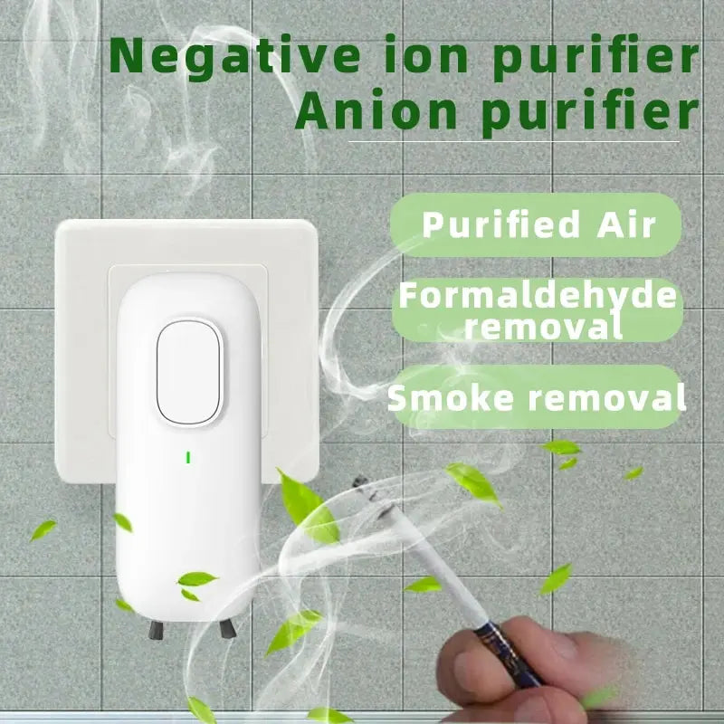 Mini Anion Purifier, Plug-in Air Purifier with Negative Ion Generator