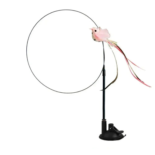 Simulation Bird Cat Toys Funny Interactive Peacock with Bell Cat Stick