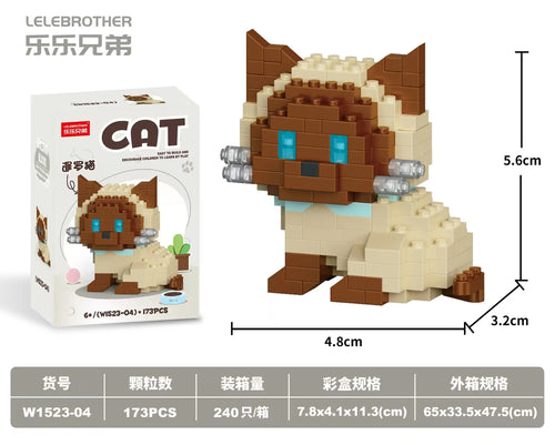 Hot Selling Particle Assembly Building Blocks Pet Cat Dog Assembly