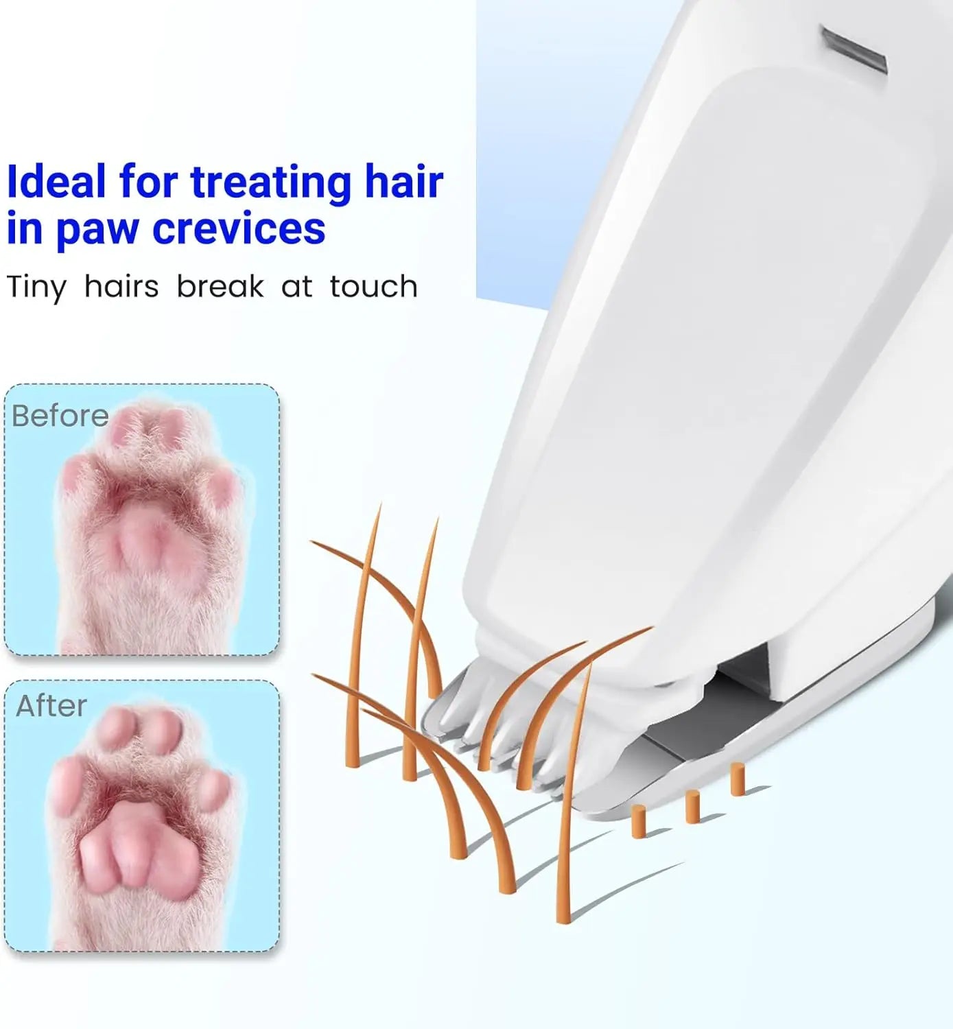 Portable Dog Paw Trimmer with Led Light Rechargeable Cordless Nail