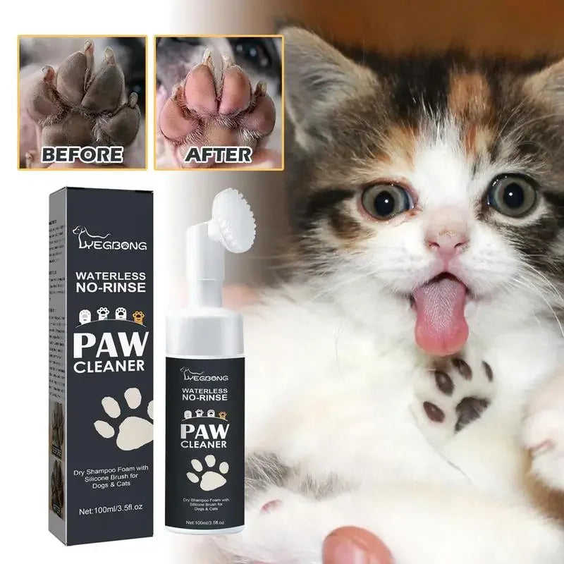 100mlPaw Cleaner Foam Dog Claw Cleaner Cat Paw Cleaner Waterless Pet