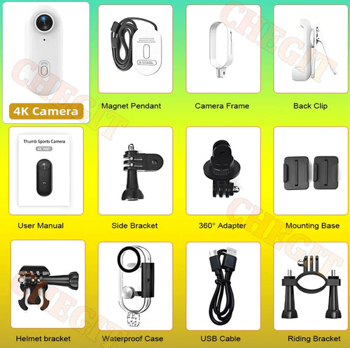 4K Motorcycle Mini Recorder Finger WIFI Action Camera Lightweight POV