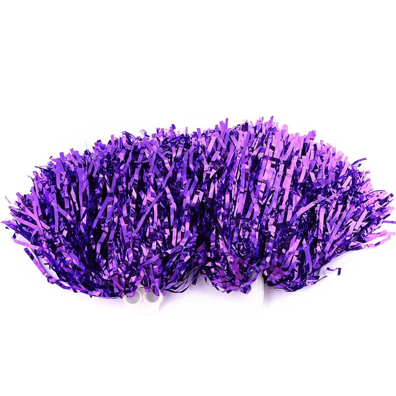 Cheerleading Pom Poms with Handle Cheer Balls Gold Yellow Pink Red