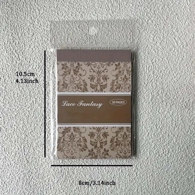 30pcs, Vintage Style Black And White Lace Stickers Book DIY Diary Junk