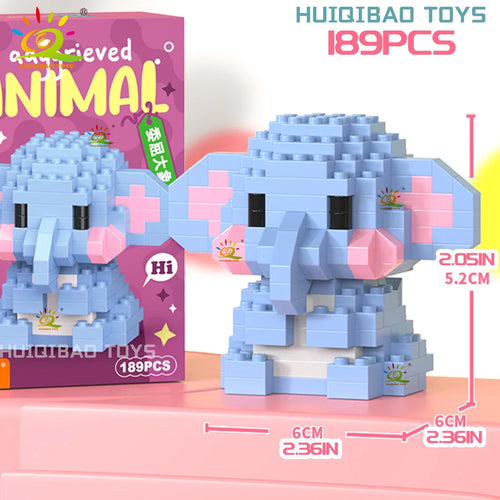 HUIQIBAO MINI Cute Pet Animal Penguin Model Building Block Micro Set