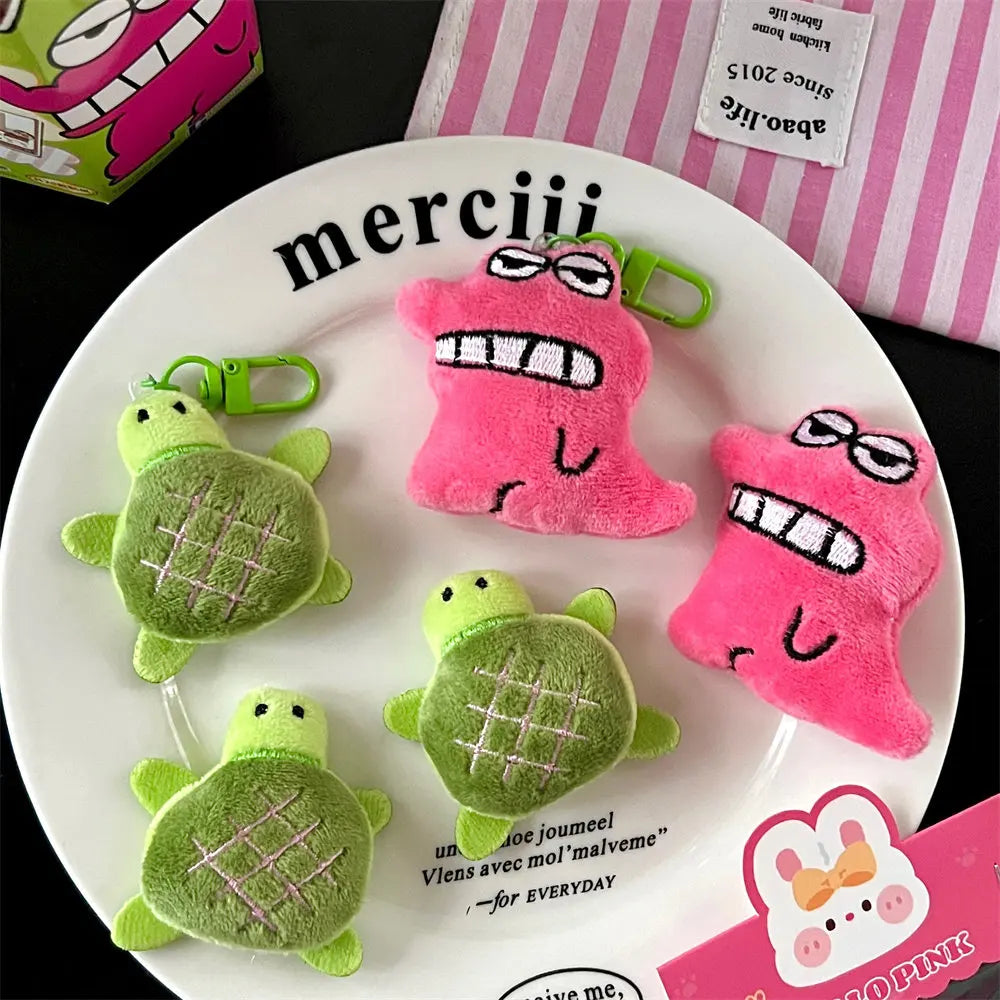 1/4 Pcs Cute Pet Brooch Pendant Cartoon Plush Crocodile Turtle Doll