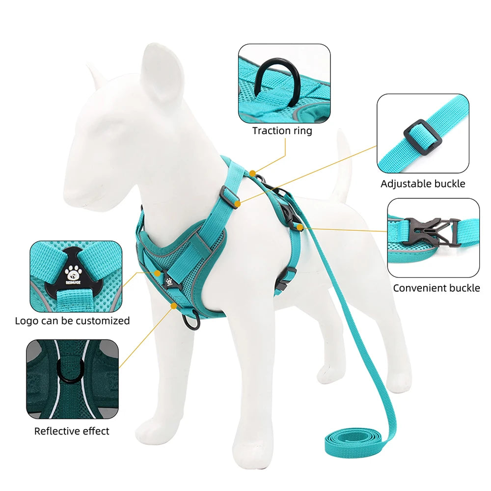 Cats Harness Leash For Small Dogs Cat Outdoor Reflective Adjustable