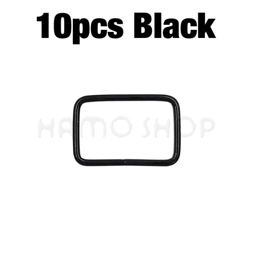 10/12pcs Metal Adjustable Rectangle Square Ring Buckle Clasp Slider