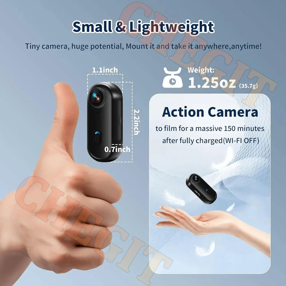 4K Motorcycle Mini Recorder Finger WIFI Action Camera Lightweight POV