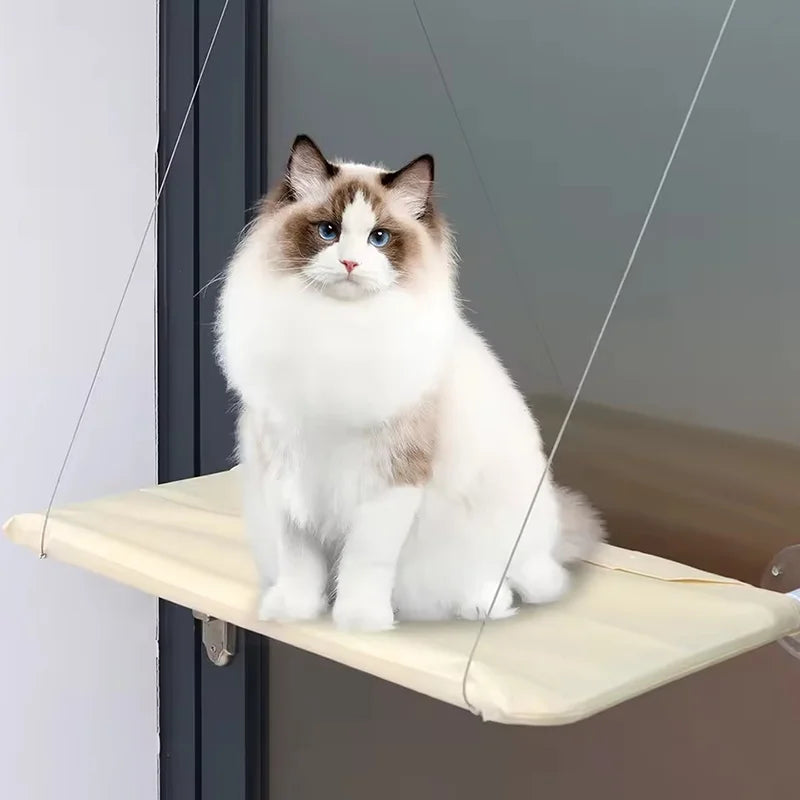 Ultra Soft Cat Window Hammock Bed Securely Mounted Space Saving Cat