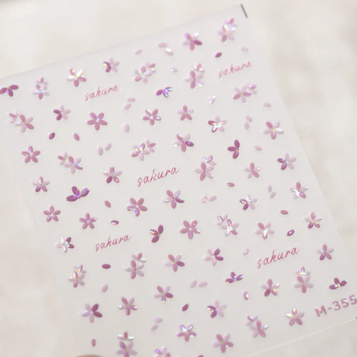 1Pcs 5D Embossed Aurora Butterfly Nail Art Stickers Self Adhesive
