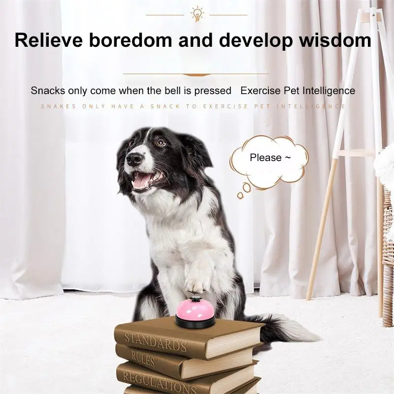 1pc Pet Toy Training Dinner Small Bell Footprint Dog Toys for Teddy