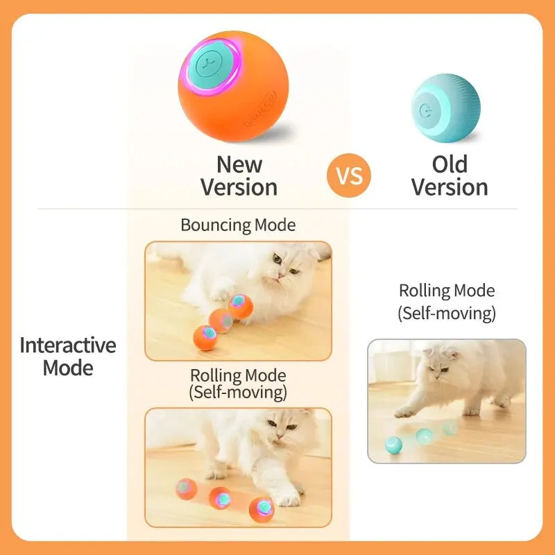 ROJECO Smart Cat Toys Interactive Cat Bouncing Ball Automatic Rolling