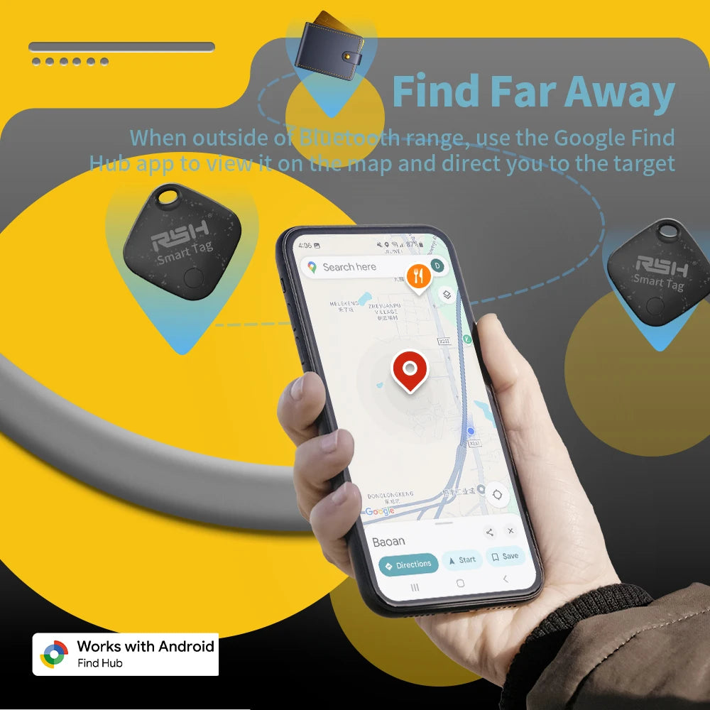 RSH Official Brand 1/ 4PCS GPS Tracker Android Positioning Device Cool