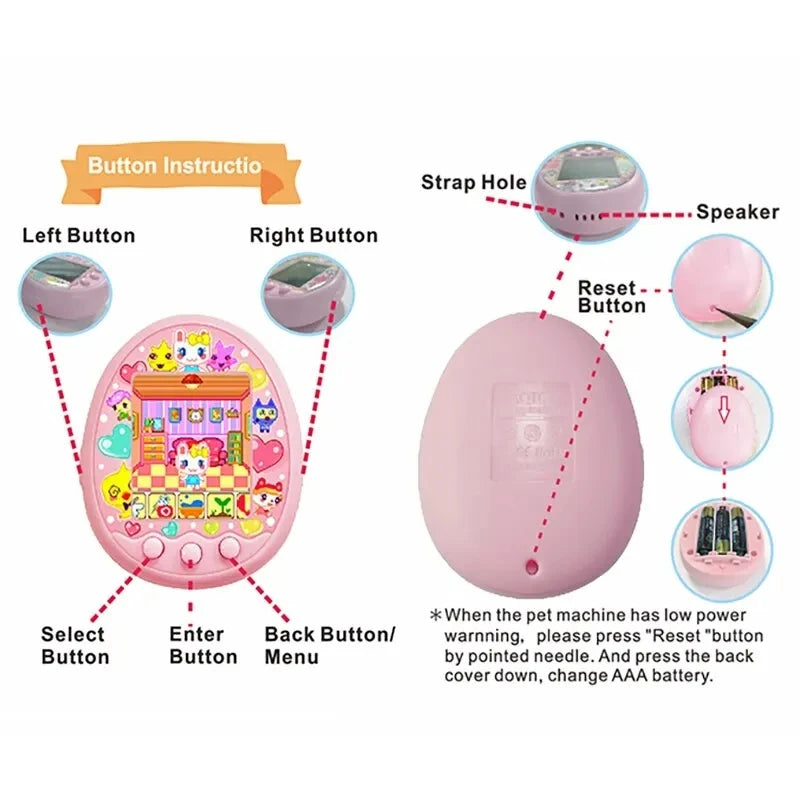 Tamagotchi Electronic Virtual Pet With Color Screen Game Pocket
