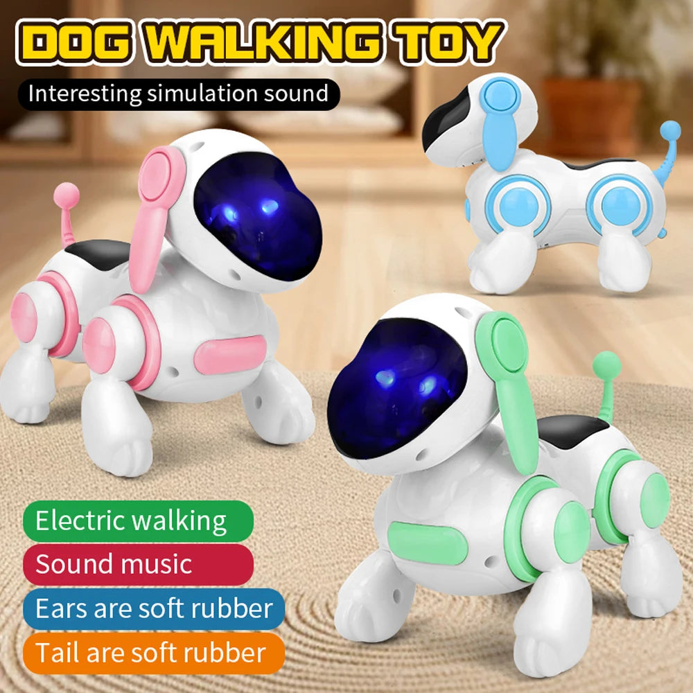 Smart Interactive Robotic Dog,Simulated Walking, Light, Sound, Music,