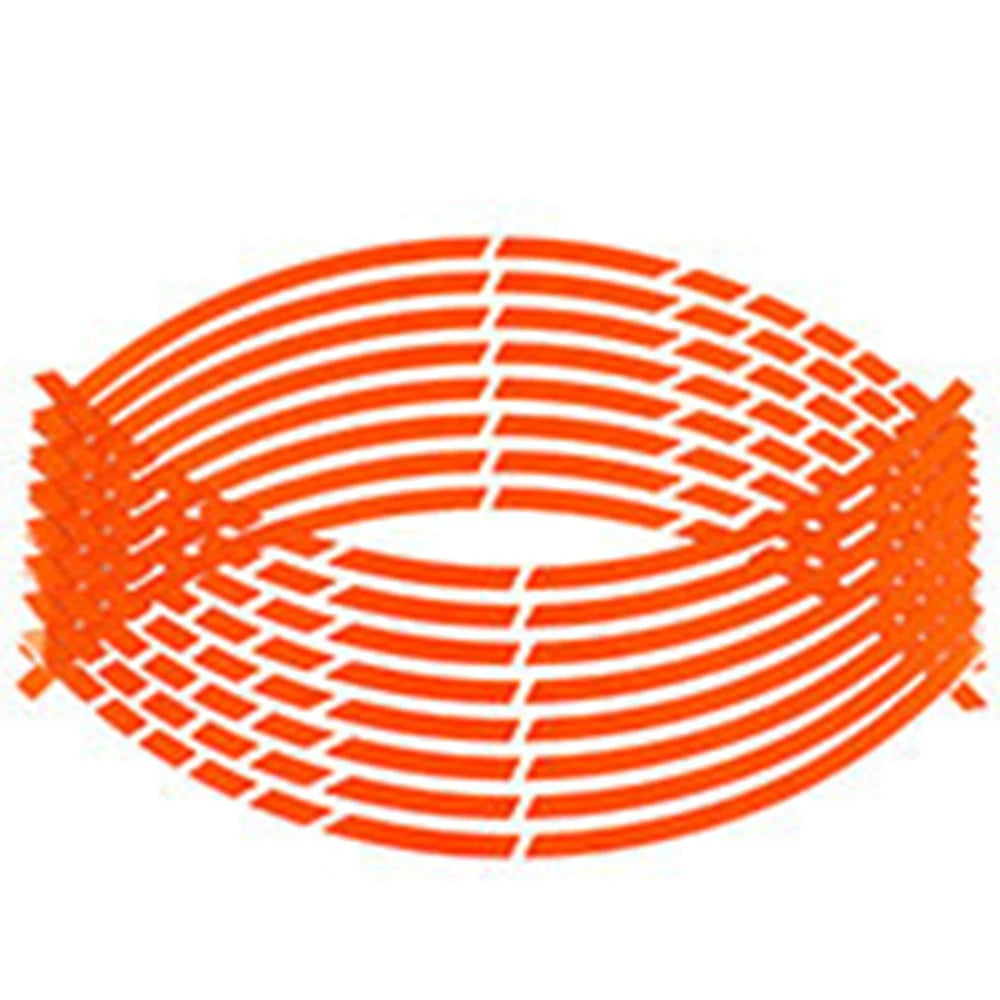 16Pcs 17"18" Strips Motorcycle Wheel Stickers Car Reflective Rim Tape