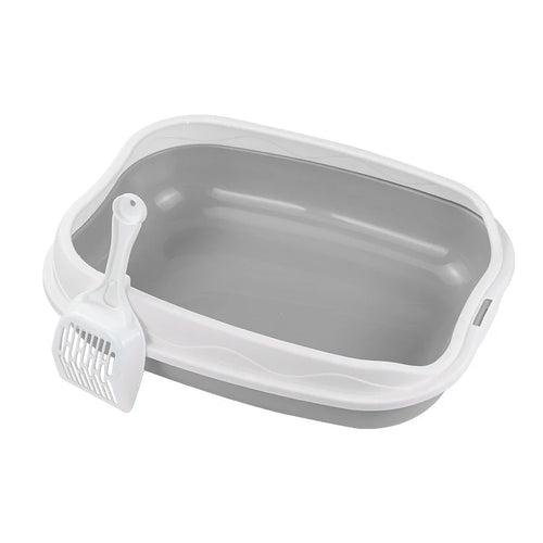 Semi-enclosed Litter Box Spatter-proof Cat Toilet Large Kitten