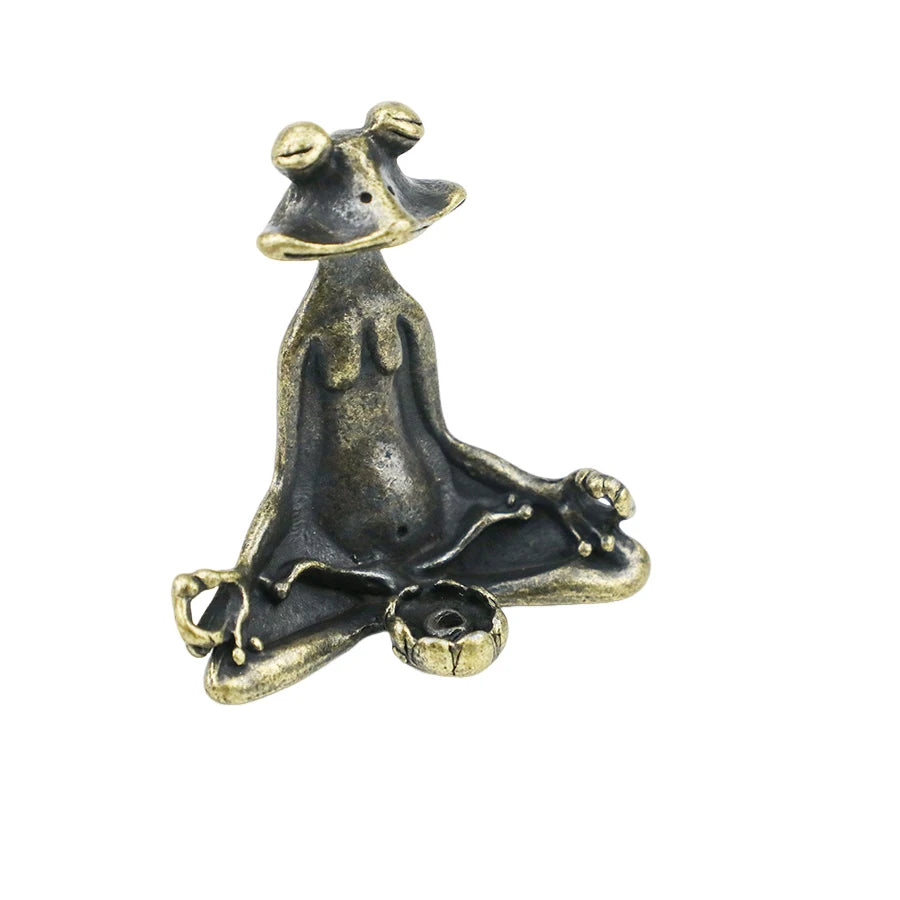 Retro Copperware Incense Socket Zen Frog Ornaments Solid Pure Copper