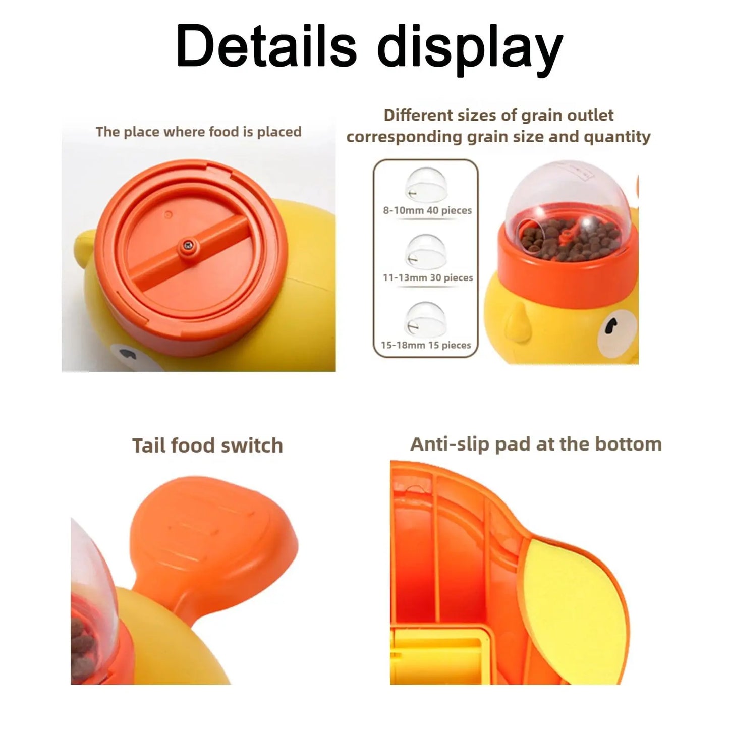 Pet slow food bowl, duck dog snack dispenser, slow anti-swallowing dog