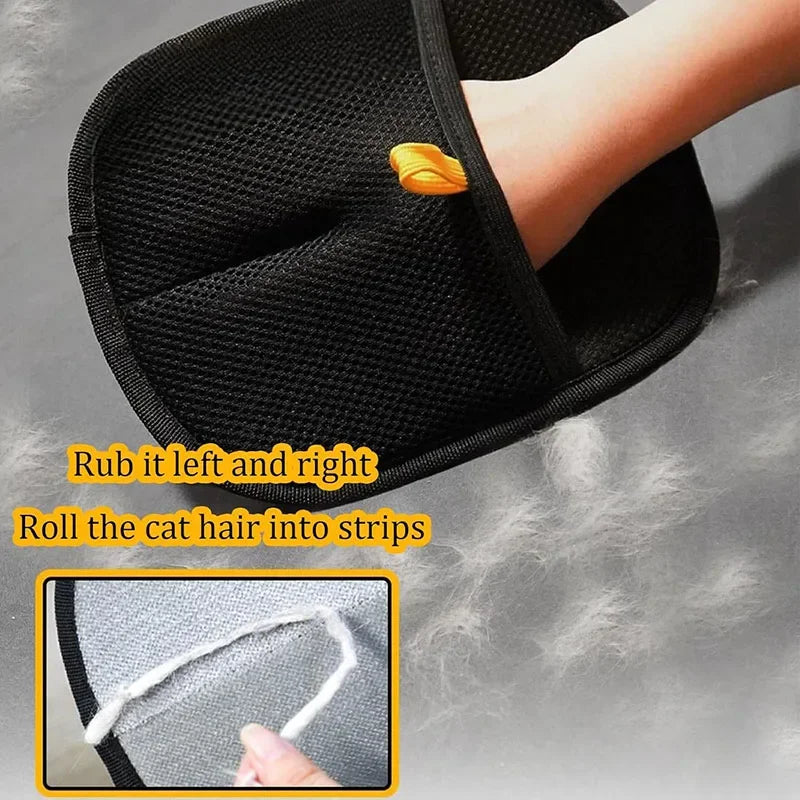 Pet Hair Removal Tools Reusable Gloves Pet Double Sided Beauty Gloves