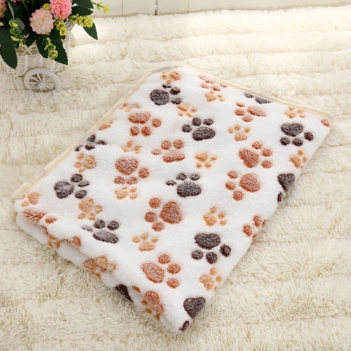 Soft Fluffy High Quality multicolor Pet Blanket Cute Dog Paw Print