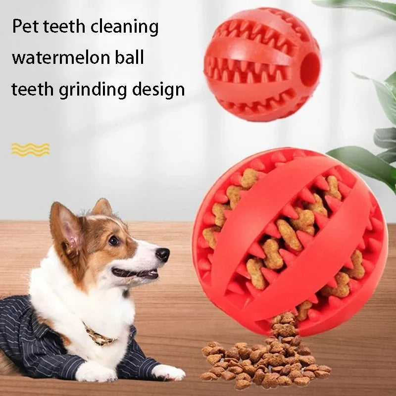 Natural Rubber Pet Dog Toys Dog Chew Toys Tooth Cleaning Treat Ball