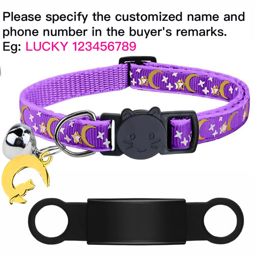 Customized Cute Glow Cat Collar Free Engraved Puppy Kitten Anti-lost