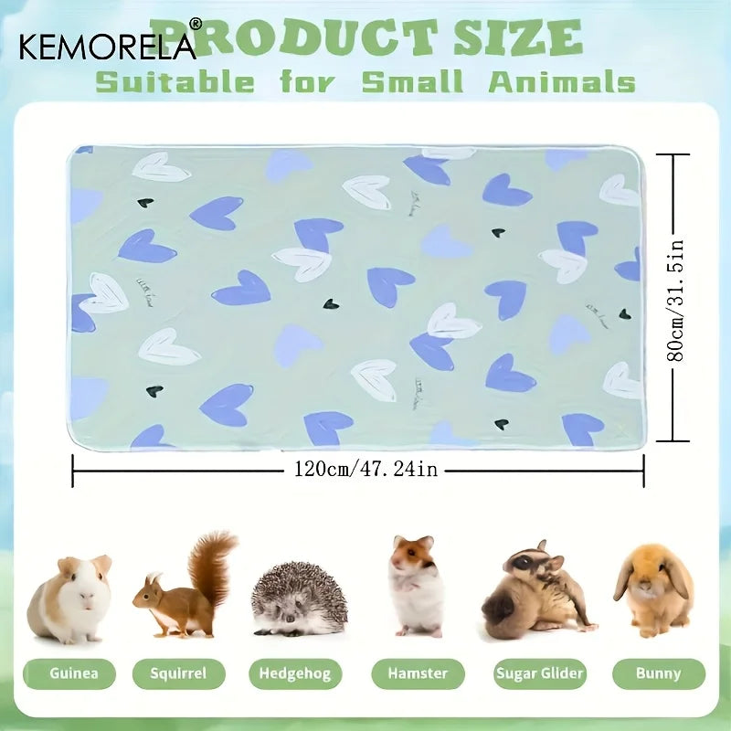 KEMORELA 1PC Washable Guinea Pig & Hamster Cage Mat - Super Absorbent