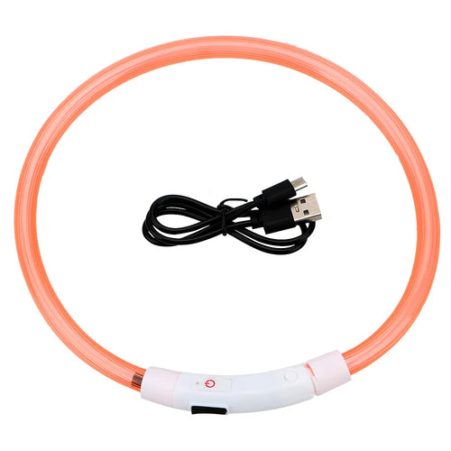 Led Usb Dog Collar Pet Dog Night Luminous Charge Collar Led Night