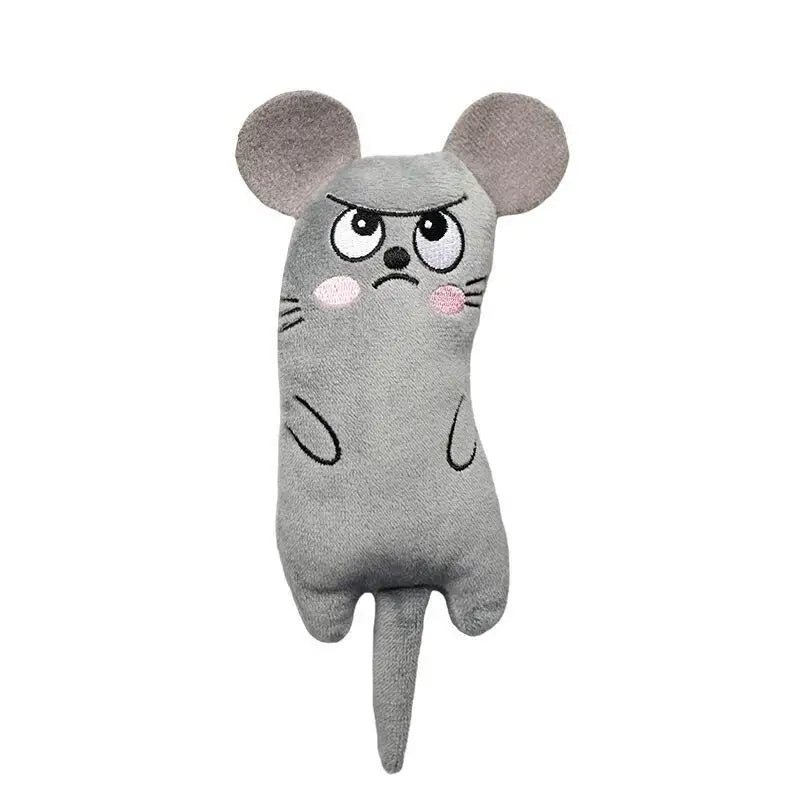Funny Pet Plush Embroidery Catnip Toy Cat Expressive Mouse Toys