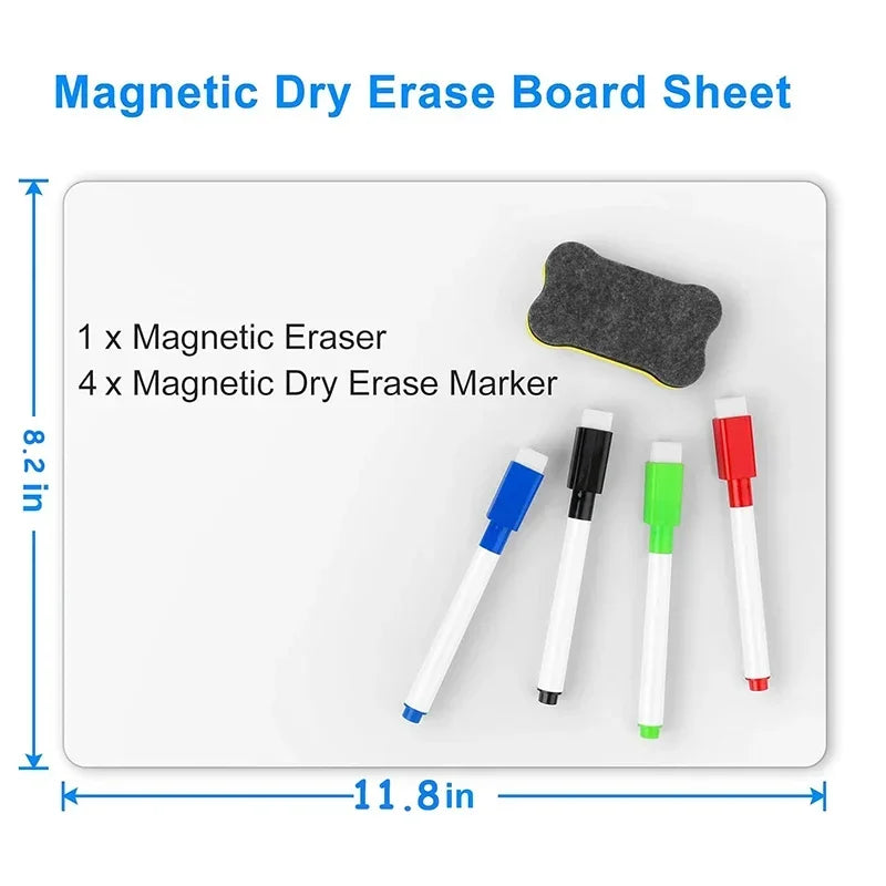 A4 Size Dry Erase White Board for  Fridge Sticker Magnetic