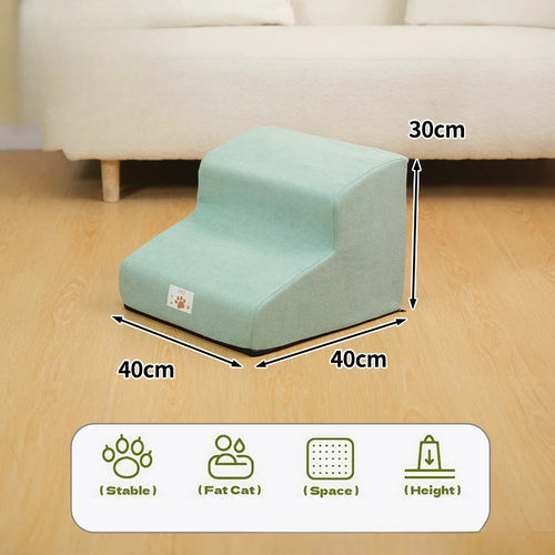 Pet 2/3 Step Stair Dog/Cat Ramp Ladder Memory Foam Sponge Dogs Sofa