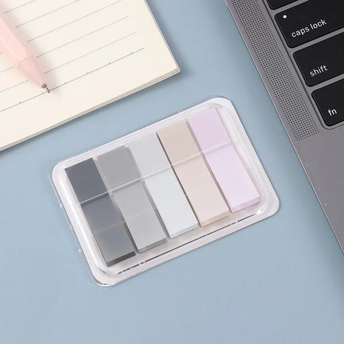 Translucent Note Color Fluorescent Pet Index Sticker Morandi Color Ins