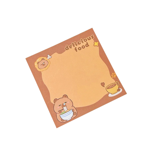 50/200PCS Cute Cartoon Capybara Memo Pad Stickers School Supplies